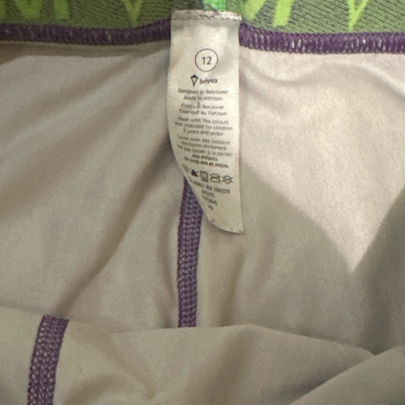 Ivivva Kids Shorts - Purple and Green - Picture 3 of 3